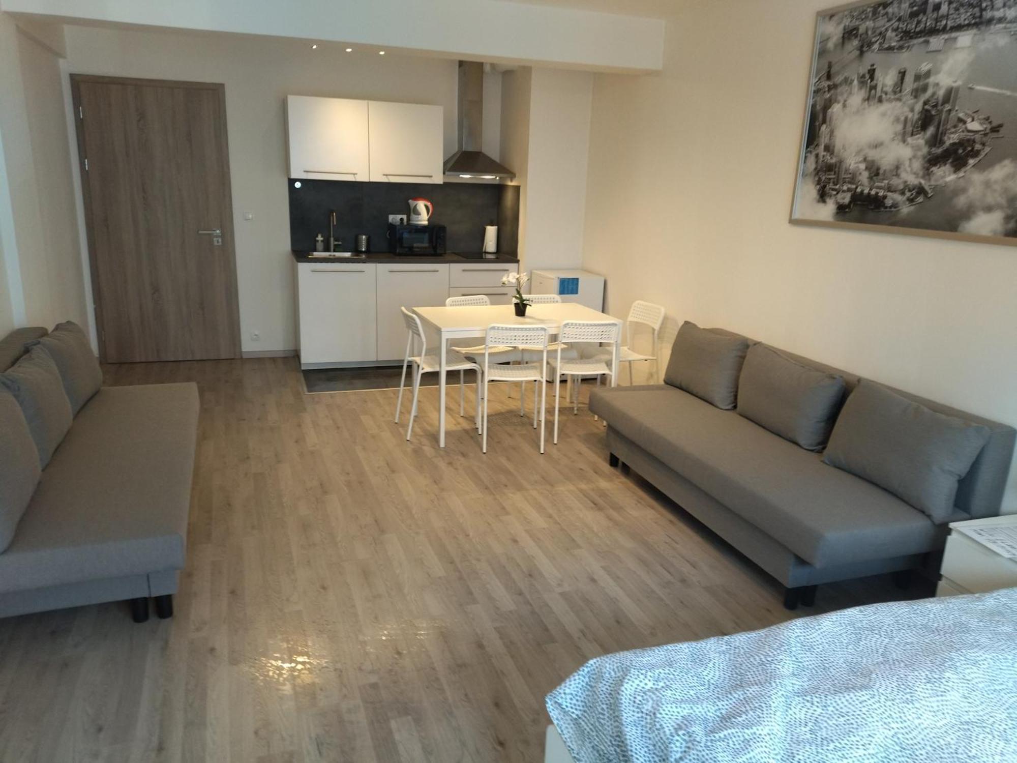 Brand New Studio Apartment #24 In Elite Residence With Free Secure Parking In The Center Prága Kültér fotó